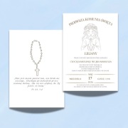 Zaproszenia komunijne z dziewczynką