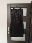 Sukienka damska czarna w print panterkowy rozmiar 44 Dagon