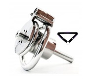Stalowy pas cnoty INVERTED CHASTITY + pasek podtrzymujący oring 50mm