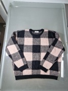 Sweter Dziewczęcy H&M w Kratę Rozmiar 158