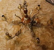 Mosiężny Żyrandol 6 punktowy stary do renowacji