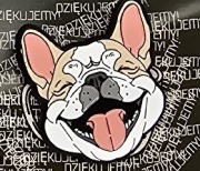 Przypinka smutny pies