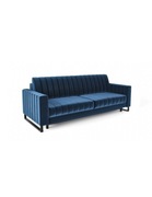 Sofa Loft trzyosobowa z funkcją spania i pojemnikiem metalowe nóżki Canvani