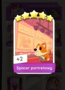 Monopoly GO Zestaw Set 23 Naklejka Karta 5* Spacer portretowy