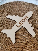 Samolot ze sklejki z imieniem