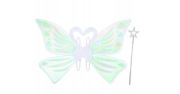 Kostium Wróżki ze Skrzydłami i Różdżką – Lśniąca Biel FAIRY WINGS