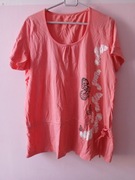Bluzka morelowa motyle roz.L/xl wymiary opis