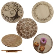 Obrotowa Drewniana Deska do Serwowania  (Średnica 30 cm)