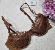 Biustonosz brązowy, z fiszbinami, rozmiar 75B Scandale eco lingerie NOWY 