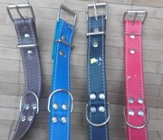 Solidna obroża dla psa. Czerwona, niebieska, czarna