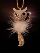 Duży wisiorek z łańcuszkiem lis lisek