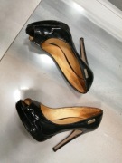 szpilki czarne  primamoda 38 obcas 13 cm 