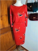 Czerwona sukienka Phase Eight w kwiaty, rozmiar 8 (36)