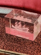 Statek w szkle Krysztale grawerowany laserowo