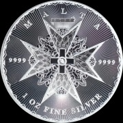MONETA KRZYŻ MALTAŃSKI 2025 1 UNCJA SREBRA