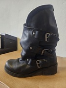 Sergio Bardi botki Skóra naturalna 39 klamry workery