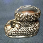 Skarbonka dla dziecka – Bucik srebrzony - Vintage
