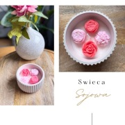 Świeca sojowa w gipsowym pojemniku