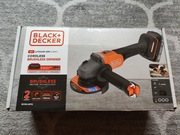 Bezszczotkowa szlifierka kątowa Black+Decker z baterią ładowarką