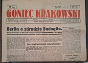 gazeta Goniec Krakowski z 1 wrszesnia 1943roku