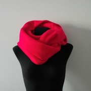 Komin tunel szal polarowy czerwony 