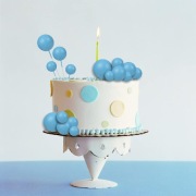 Kule na tort 8 szt niebieskie 