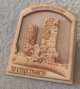 Magnes drewniany na lodówkę Zamek Królewski w Chęcinach Polska(41)