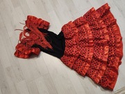 strój hiszpanka flamenco grochy biedronka 2197