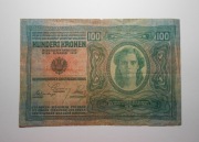 stary banknot 100 Koron austro-węgierskich
