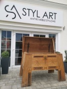 Dębowa skrzynia kufer 1763 rok Dębowa XVIII 