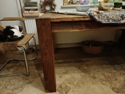 Stól 100x160 Palisander rozkładany, masywne nogi.