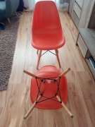 Krzesła z polipropylenu w kolorze pomarańczowym 