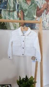 Nowa Kurtka wiosenna jeans biała Mayoral rozmiar 104