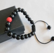 Bransoletka czarno czerwona