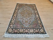 Cudny jedwabny ręcznie tkany dywan dywan Tabriz 90x160cm.