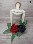 Kompozycje nagrobne, stroiki na cmentarz, lampion