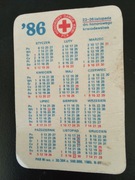 Kolekcjonerski Kalendarzyk kieszonkowy 1986r-Dni Honorowego Krwiodawstwa 