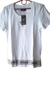 Guess t-shirt biały z cyrkoniami oryginał rozm.L wyprzedaz