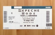 DEPECHE MODE – Łódź - 10.02.2010 – bilet z koncertu