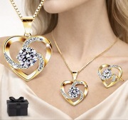 Srebrny łańcuszek i para kolczyków 925