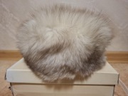 Czapka futro naturalne z lisa srebrzystego PRL