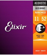 Struny do gitary akustycznej Elixir 11027  Bronze NANOWEB  11-52
