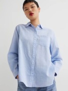 zestaw: H&M__dwie koszule lniane niebieska i jasnoniebieska - PREMIUM__36/S