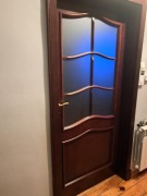 Drzwi węwnętrzne drewniane przeszklone