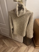 Sweter z golfem z wełną 8%