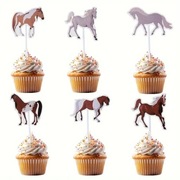 Topper piker na tort babeczki koniki 6szt
