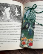 Drewniana zakładka do książek Muminki Paszczak Topik i Topcia 