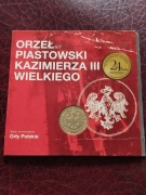 Moneta żeton Orzeł Piastowski Kazimierza III Wielkiego 