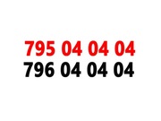 795 04 04 04 + 796 04 04 04 ZŁOTY NUMER STARTER PLAY KARTA PREPAID 2 SZT.