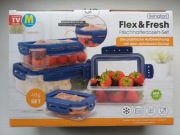 Pojemniki na żywność Livington Flex & Fresh z elastyczną pokrywką 4 sztuki